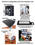 DVC02-BYO Portable LCD Pole Stand - Build Your Own Computer Desk - Oceanpointe Distributors Corporation