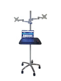 DVC04 LCD Monitor Pole Workstation - Sit to Stand - Height Adjustable - Oceanpointe Distributors Corporation