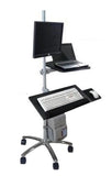 DVC04-F Pole Stand up Computer Desk - Sit to Stand computer desks adjustable height