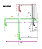 DW630W_Hospital-long-reach-monitor-wall-arm-over the bed