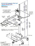 DVC02-BYO Portable LCD Pole Stand - Build Your Own Computer Desk - Oceanpointe Distributors Corporation