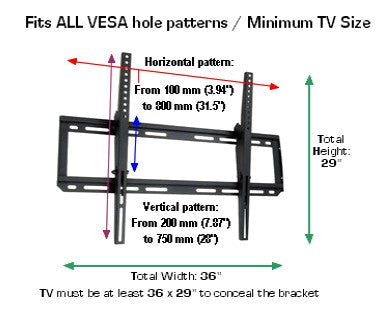 D9450 Heavy Duty Tiltable TV Wall Mount 42 - 65 TVs – Oceanpointe  Distributors Corporation