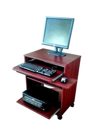 S2326 24" Compact Computer Desk, sliding keyboard shelf, sliding printer shelf & mouse tray - Computer Desk