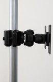 Black Monitor Pole Mount VESA Bracket