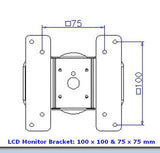 DW630W  Extra Long Reach Wall Monitor Arm  Over the Bed 63 inch long