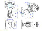 Drawing Dimensions Monitor Pole Mount VESA Bracket