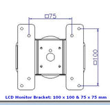 DP170 17.5 inch Universal Pole Mount Monitor Arm and Bracket VESA