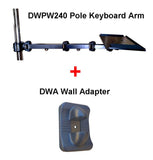 DWPW240 Extra Long Pole Keyboard Arm  24 inch Pole or Wall Keyboard Arm 100% Metal