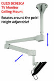 Extra Long Rotation Ceiling Monitor Arm for Hospital rooms