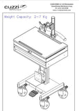 DMED1-C Sit to Stand Mobile Medical Computer Cart lockable Laptop Drawer, Monitor Stand & Keyboard Shelf