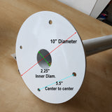 Extra Long Rotation Ceiling Monitor Arm for Hospital rooms - bottom of flange to ceiling attach