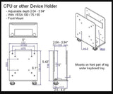DMED1-C Sit to Stand Mobile Medical Computer Cart lockable Laptop Drawer, Monitor Stand & Keyboard Shelf