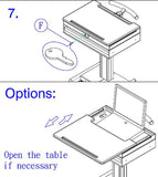 DMED1-C Sit to Stand Mobile Medical Computer Cart lockable Laptop Drawer, Monitor Stand & Keyboard Shelf