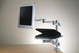 DLAC2_DFL Laptop Desk Stand and tray with LCD Monitor Arm Combo