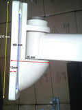 DW395W  39.5" Extra-Long Articulated LCD Monitor Wall Arm - White - Oceanpointe Distributors Corporation