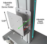 DMED1 Height-Adjustable Sit-Stand Mobile Medical Computer Cart w/lockable Laptop Drawer + Monitor Mount + Keyboard Tray +CPU holder - Oceanpointe Distributors Corporation