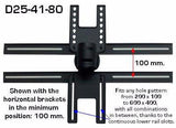 D254180 Ceiling TV Mount 26" to 60" TVs - Length Extendable 21 - 41" up to 121" - Oceanpointe Distributors Corporation