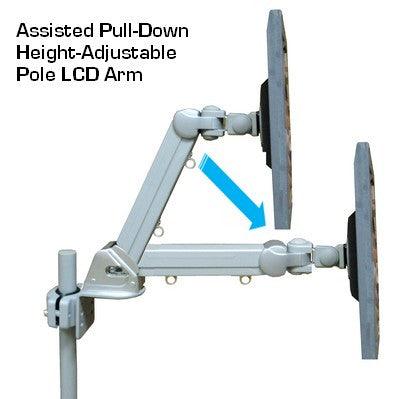 DP855BS 20" Adjustable Monitor TV Pole-Mount Arm - Also for Wall and Desk - Oceanpointe Distributors Corporation