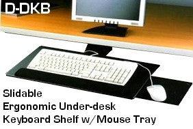 DKBDK Slidable Underdesk Ergonomic Keyboard Shelf w/Mouse Tray - Oceanpointe Distributors Corporation