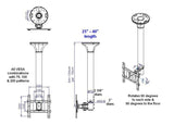 D25-41-80_176 TV Ceiling Mount 41" long for 13" to 42" TVs - Oceanpointe Distributors Corporation