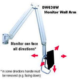 DW630W 63" Hospital LCD TV Monitor Arm - Over the Bed Arm - Wall Mount - Oceanpointe Distributors Corporation