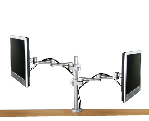DF17CL-LCD2_Dual Offset LCD desk Stand Clamp On 