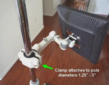 DP170 17.5" LCD Pole Arm for Poles 1.25 to 3" in diameter - Oceanpointe Distributors Corporation