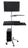 Pole CPU Holder with adjustable with to hold a CPU tower or UPS power to poles with 35 mm diameter
