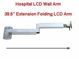DW395W  39.5" Extra-Long Articulated LCD Monitor Wall Arm - White - Oceanpointe Distributors Corporation
