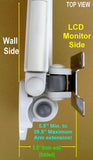 DW395W  39.5" Extra-Long Articulated LCD Monitor Wall Arm - White - Oceanpointe Distributors Corporation