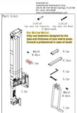 DW630W-1218   63" Long Reach Over-Bed Hospital Monitor TV Wall Arm - Back in Stock