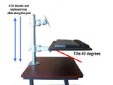 DVC03-KB Ergonomic Keyboard Tray with Mouse Tray for CUZZI DVC Pole Carts - Oceanpointe Distributors Corporation