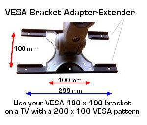 D-AD200100 VESA Adapter Bracket from 100 x 100 to 200 x 100 - Oceanpointe Distributors Corporation
