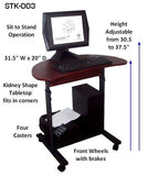S003 - 31" Wide Height Adjustable Sit - Stand Laptop & LCD Computer Desk - Oceanpointe Distributors Corporation