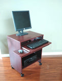 S2326 24" Compact Computer Desk, sliding keyboard shelf, sliding printer shelf & mouse tray - Computer Desk