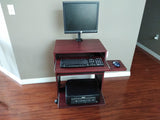 S2326 24" Compact Computer Desk, sliding keyboard shelf, sliding printer shelf & mouse tray - Computer Desk