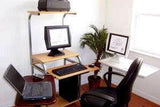 STS5801E 24" Black Mobile Computer Desk with Tower Printer Shelf - Oceanpointe Distributors Corporation