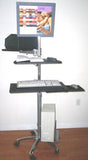 DVC02 Sit to Stand Portable LCD Pole-Computer Workstation - Oceanpointe Distributors Corporation